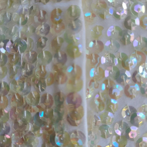 Vintage Hark  Imports White Sequins Button Down Long Sleeves Shirt Top luxury - Picture 6 of 15